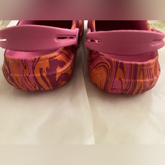 Pink orange swirls clogs sandals sz 9 - Picture 8 of 10